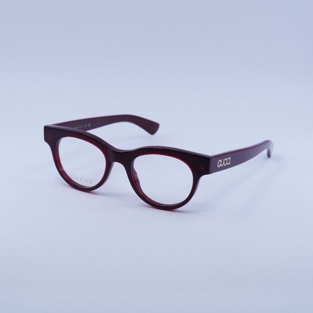 Gucci Gg1792o 004 Eyeglasses Burgundy 46mm Square Frame